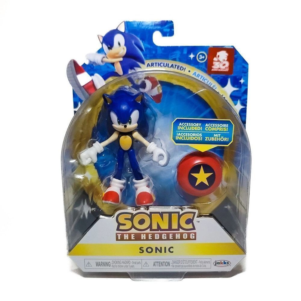 Sonic the Hedgehog 4" Modern Sonic with Star Spring Wave 1 action figure toy